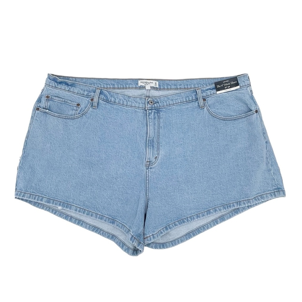 NEW Abercrombie and Fitch The 4" Mom Short Curve Love High Rise Plus Size 24 37